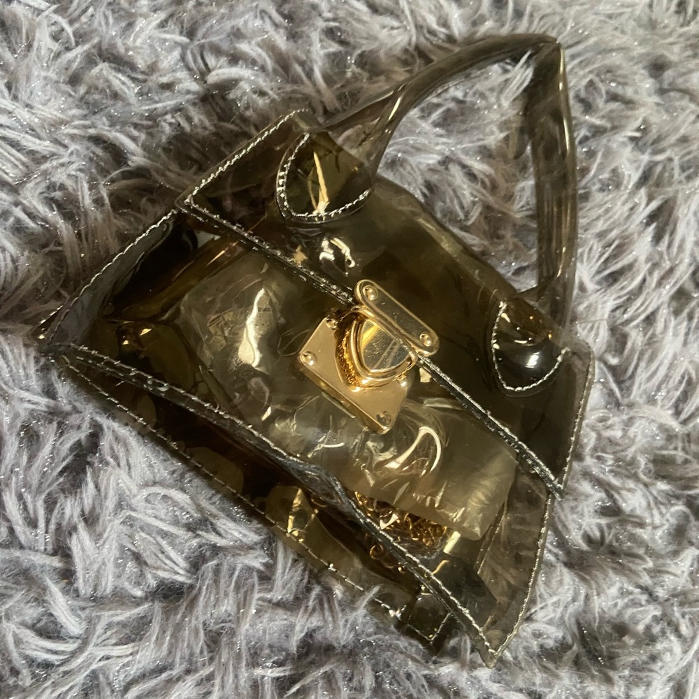 Transparent Gold Handbag